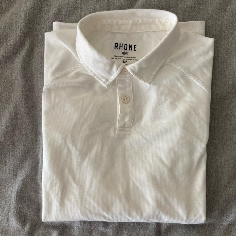 RHONE Long Sleeve Delta Pique Polo Shirt
